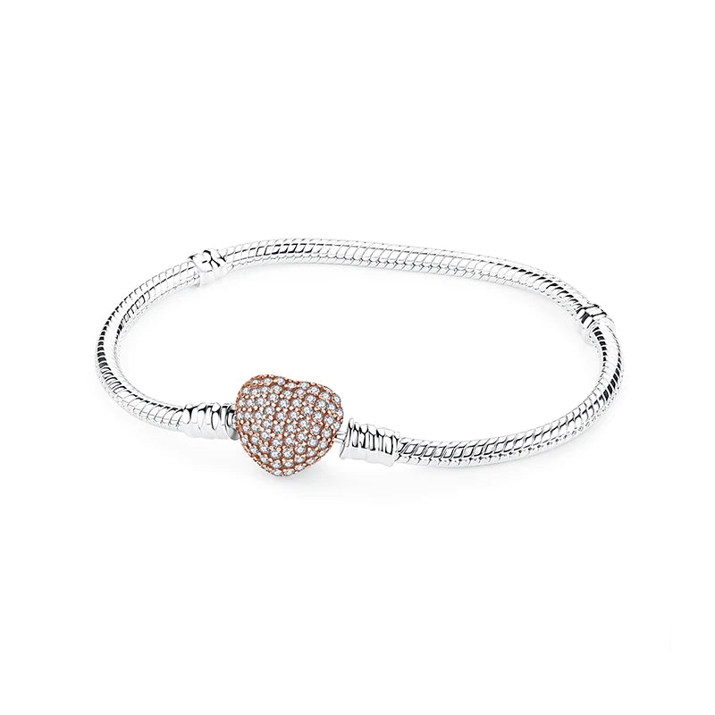 Original 925 Sterling Silver Bracelets Bangles Love