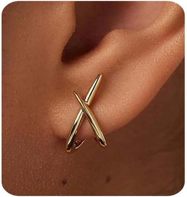 Gold Earrings for Women Trendy, 14K Gold Plated