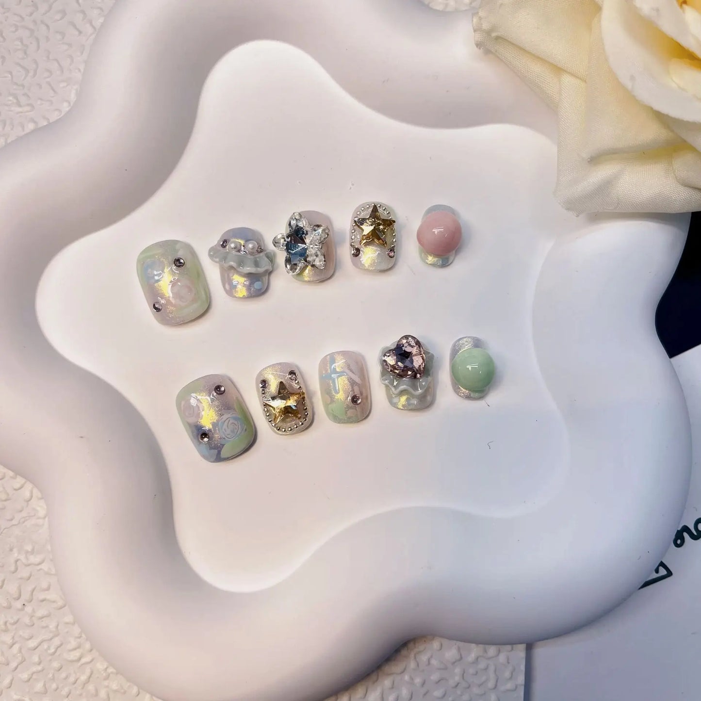 10Pcs Cute Handmade Press on Nails