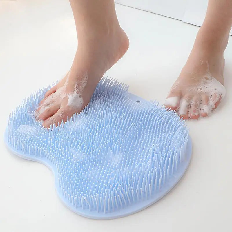 Exfoliating Foot Brush and Back Scrubber Anti-Slip Suction Cup - Deep Cleansing and Exfoliating