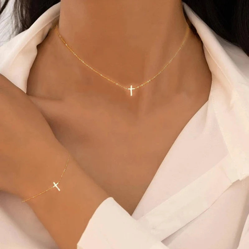 Bohemian Gold Necklace & Bracelet Set – 2 Pcs