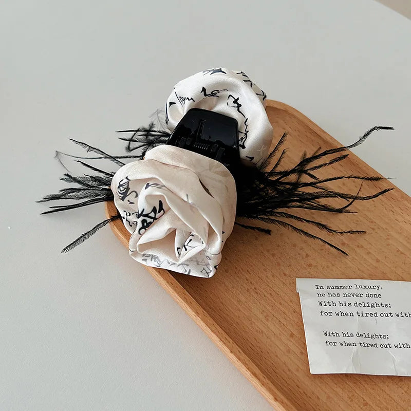 Ladies' Hair Claw Clips Featuring Chinese-style High-quality Versatile Hair Accessories For Girl Ribbons Bows Elegant Gentle