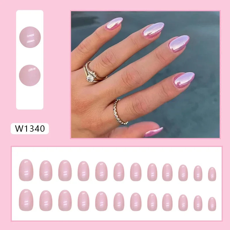 Simple French Wearable False Nails