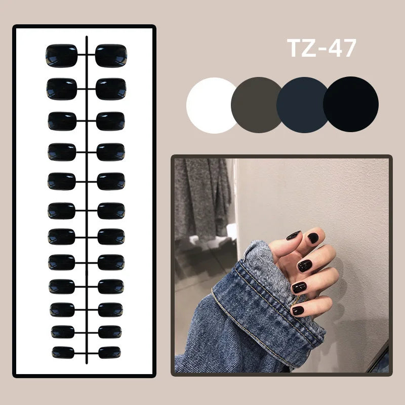 24Pcs Leopard Print Fake Nails Press
