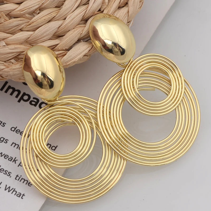 Trendy Big Round Statement Earrings for Women