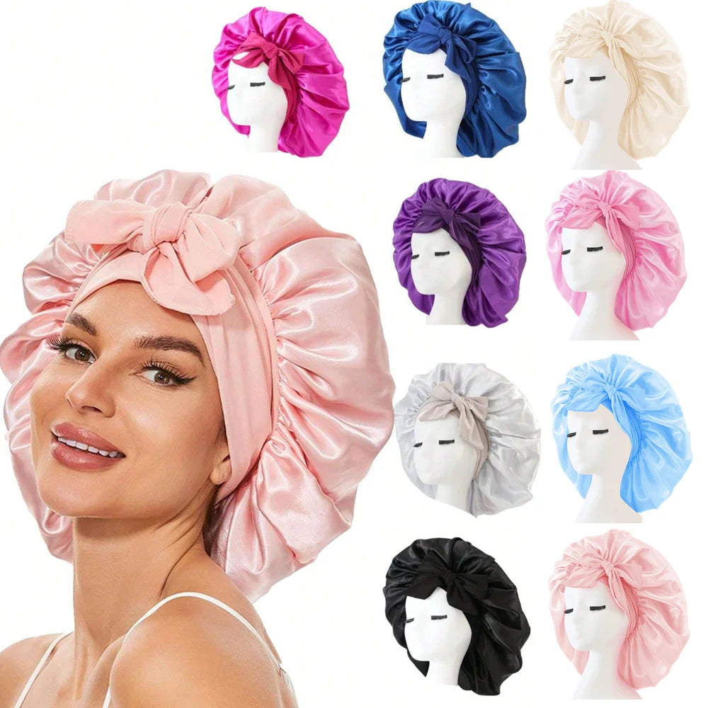 Satin Bonnet Silk Bonnet Adjustable Bonne For Sleeping