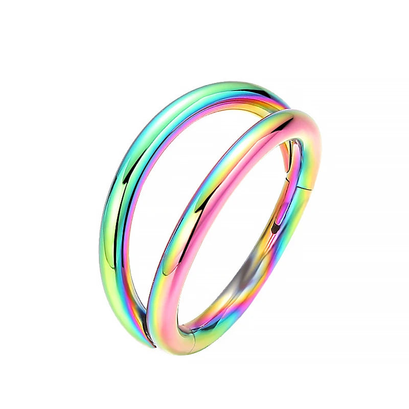 Nose Rings Hoops Double Septum Rings