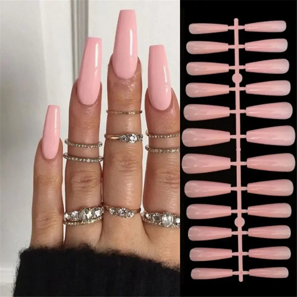 Simple French Wearable False Nails