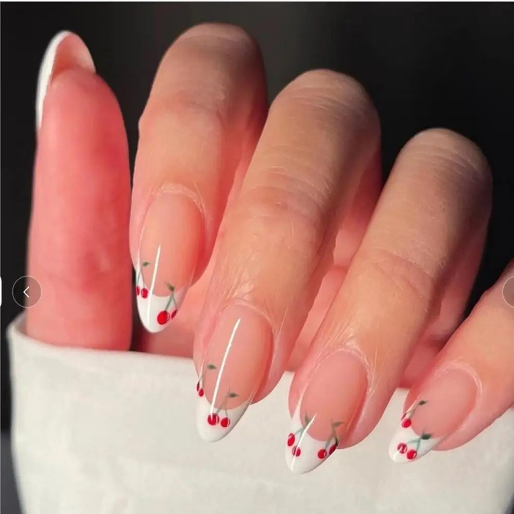24Pcs Detachable Acrylic False Nails Press On Nails