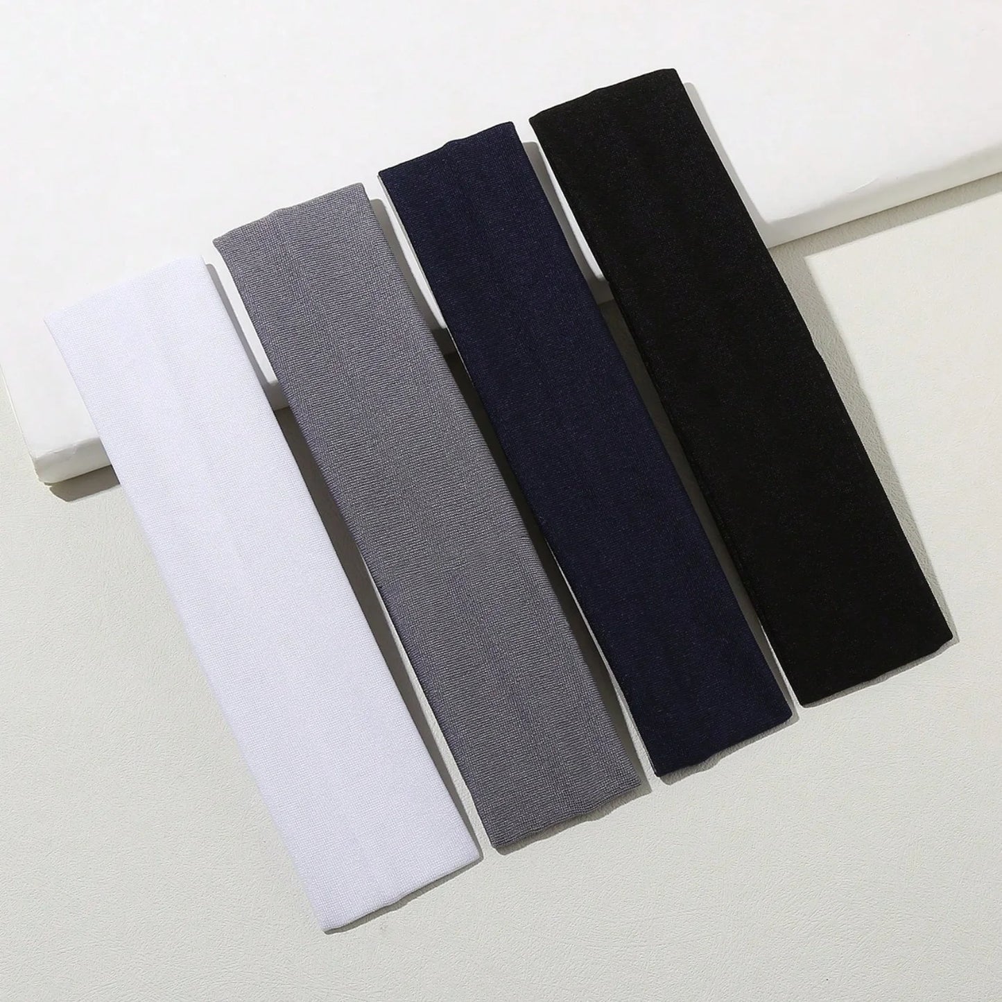 4PCS Set of Minimalist Preppy Headbands, Casual Hair Bands, Headscarf-Style Headbands & Sweat-Absorbent