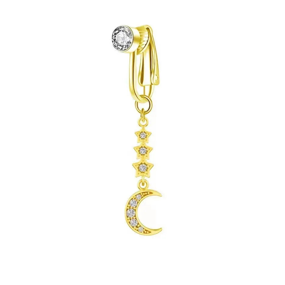 Clip on Belly Button Ring Butterfly