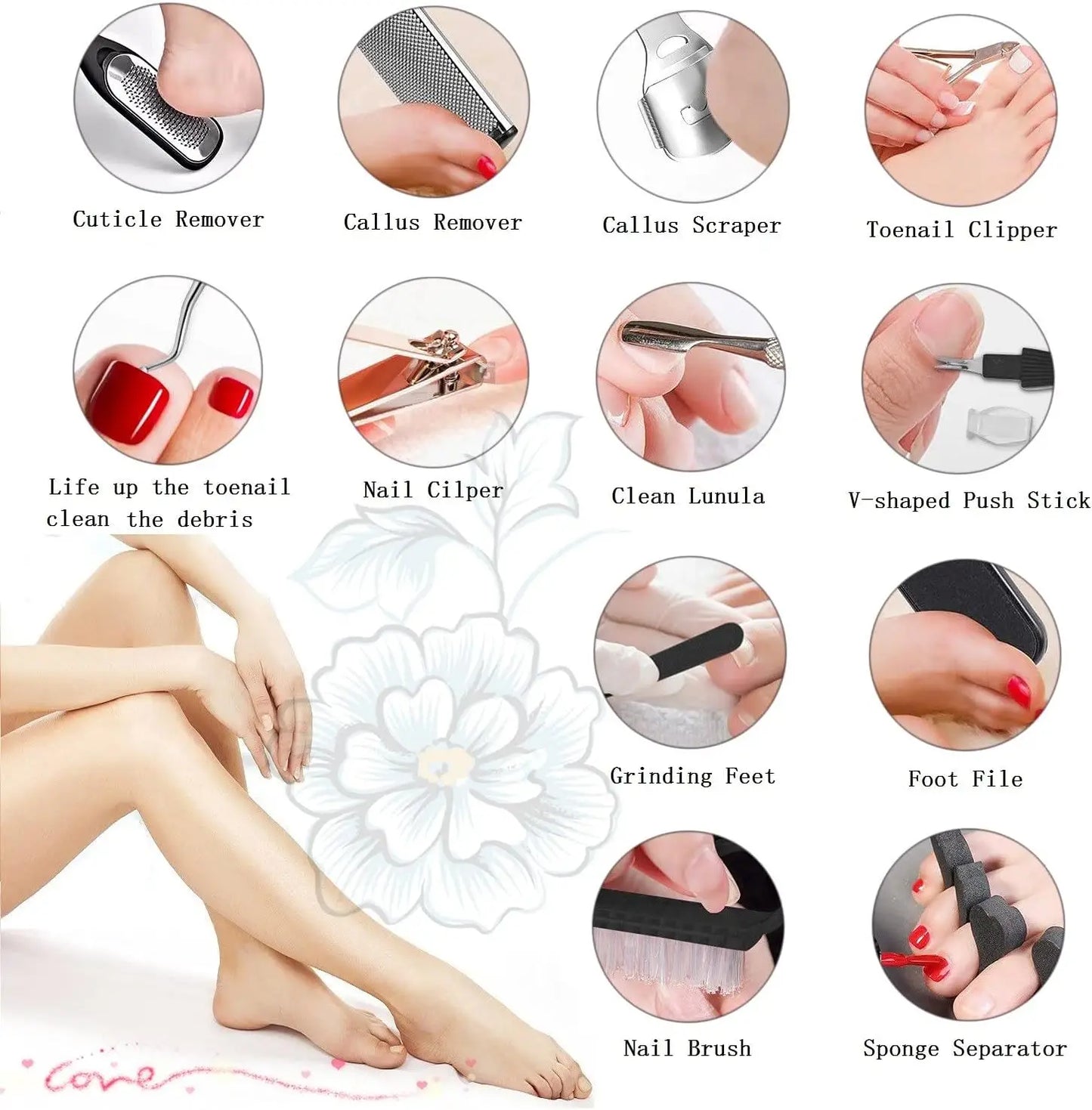 Stainless Steel Pedicure Kit – Professional Set