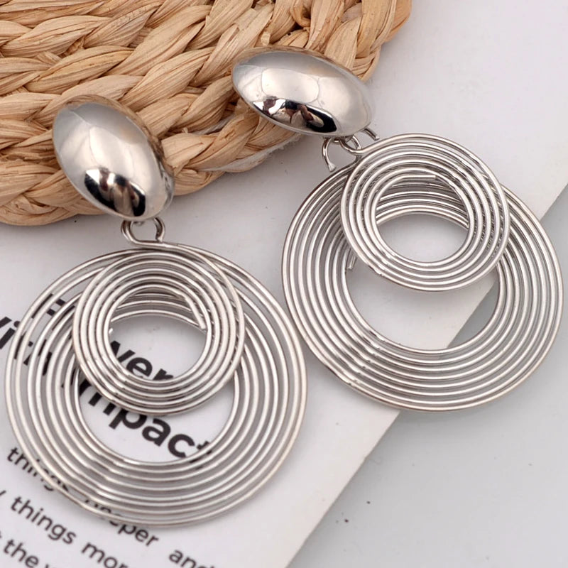 Trendy Big Round Statement Earrings for Women