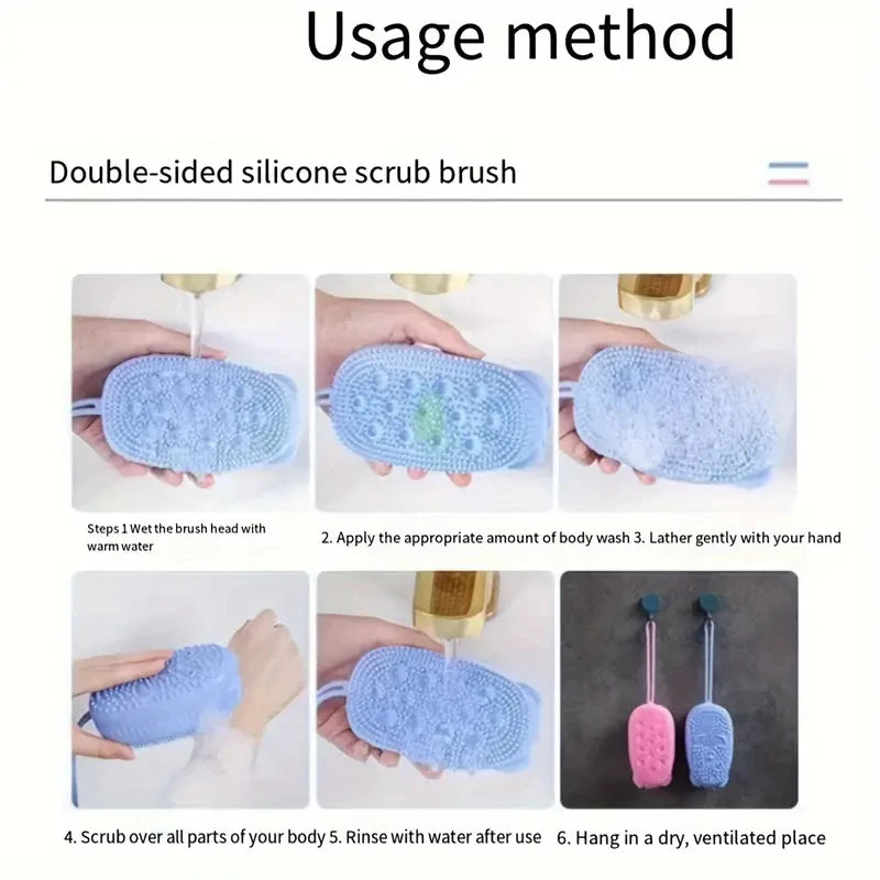 Silicone Bubble Brush Double-Sided Exfoliating Soft Bath
