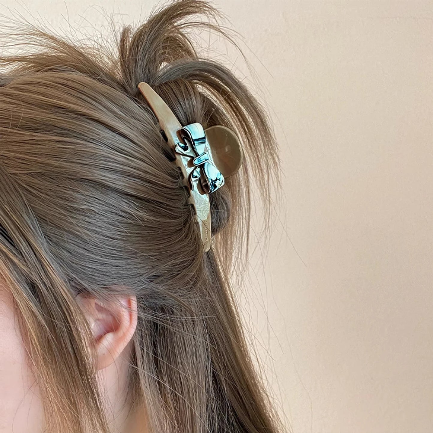 Elegant Bowknot Claw Clip Simple Style Stable Grip Claw Clip Hair Pin Fork Sticks for Hair DIY Accessory Hair Styling
