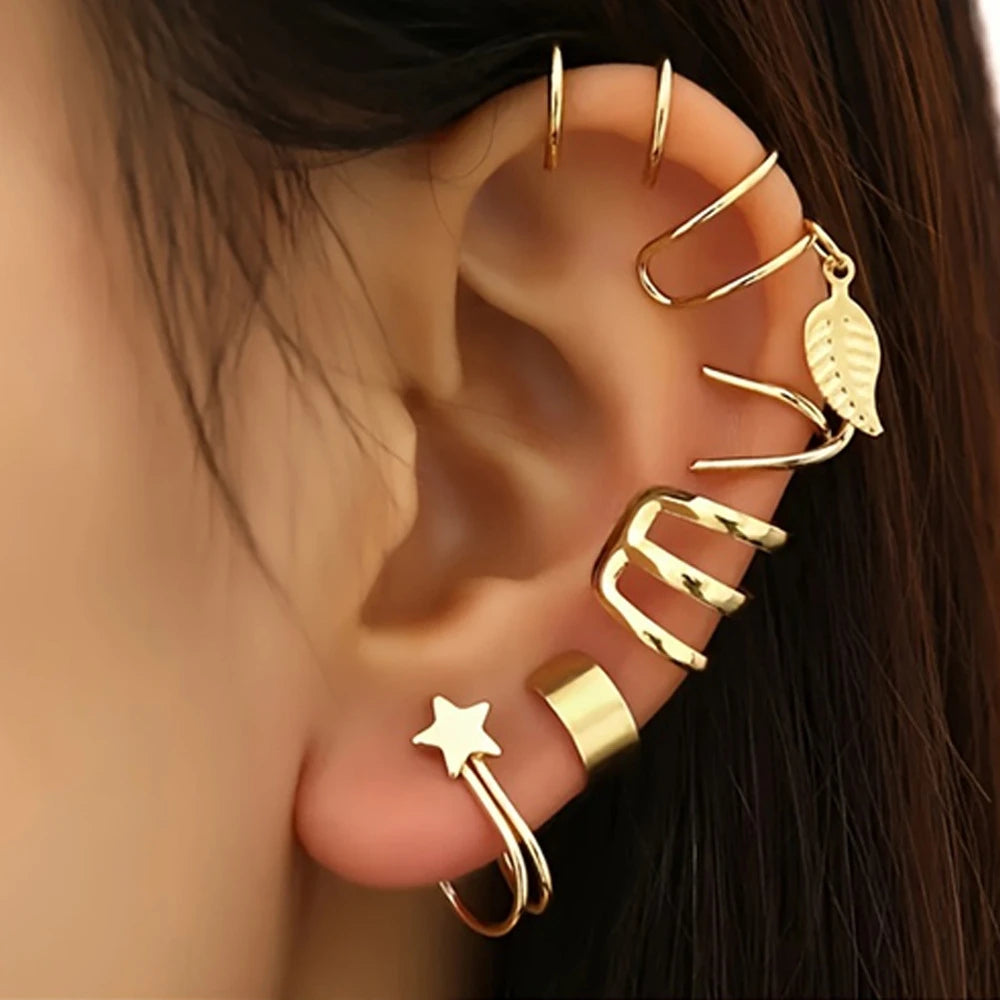 5pcs/set Trendy Elegant Design Ear Cuff Classic Elegant