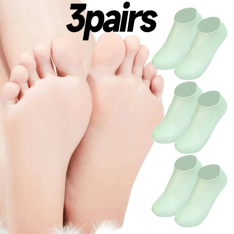 Silicone Moisturizing Foot Socks – Spa Gel Care