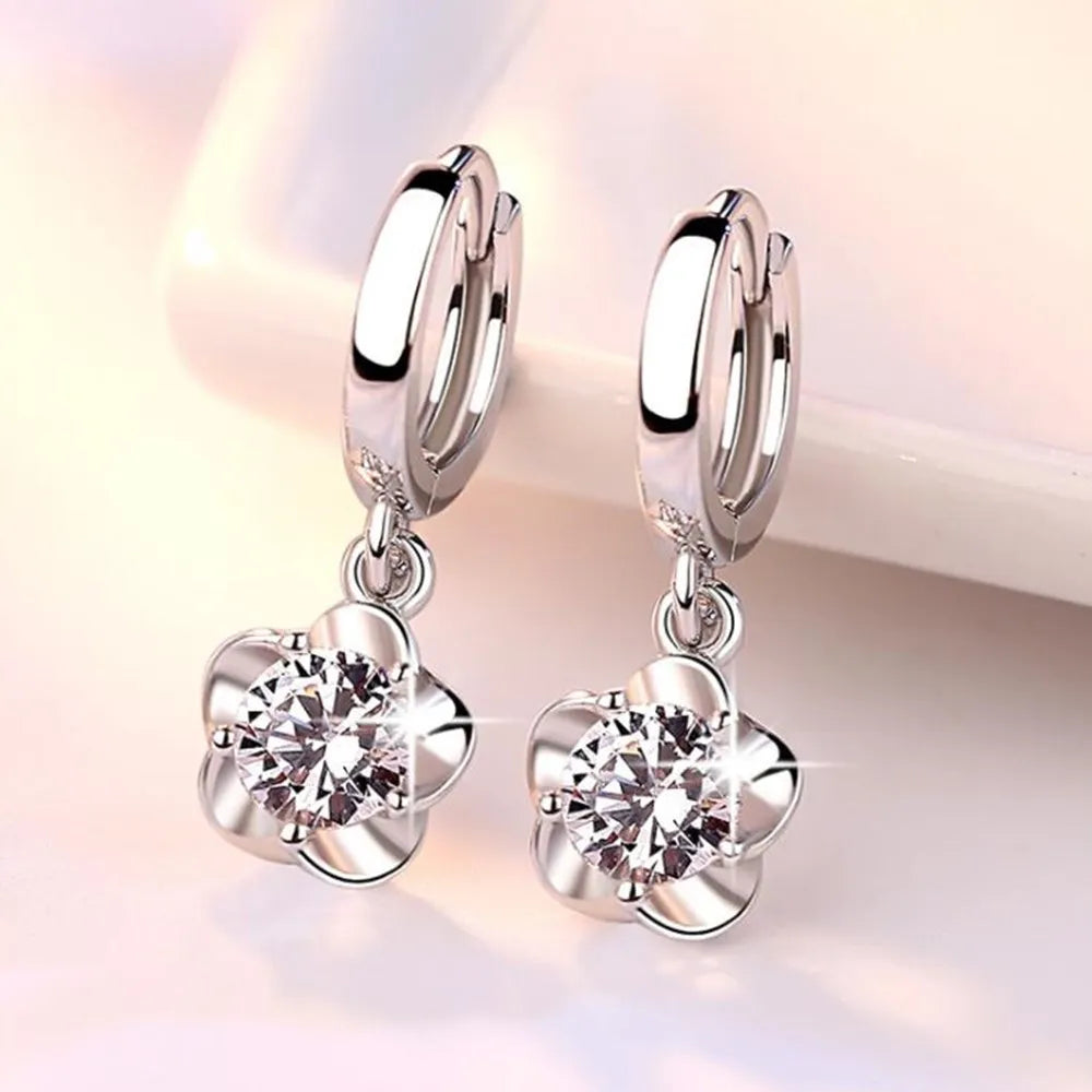 925 Sterling Silver Earrings Jewelry High Quality Retro