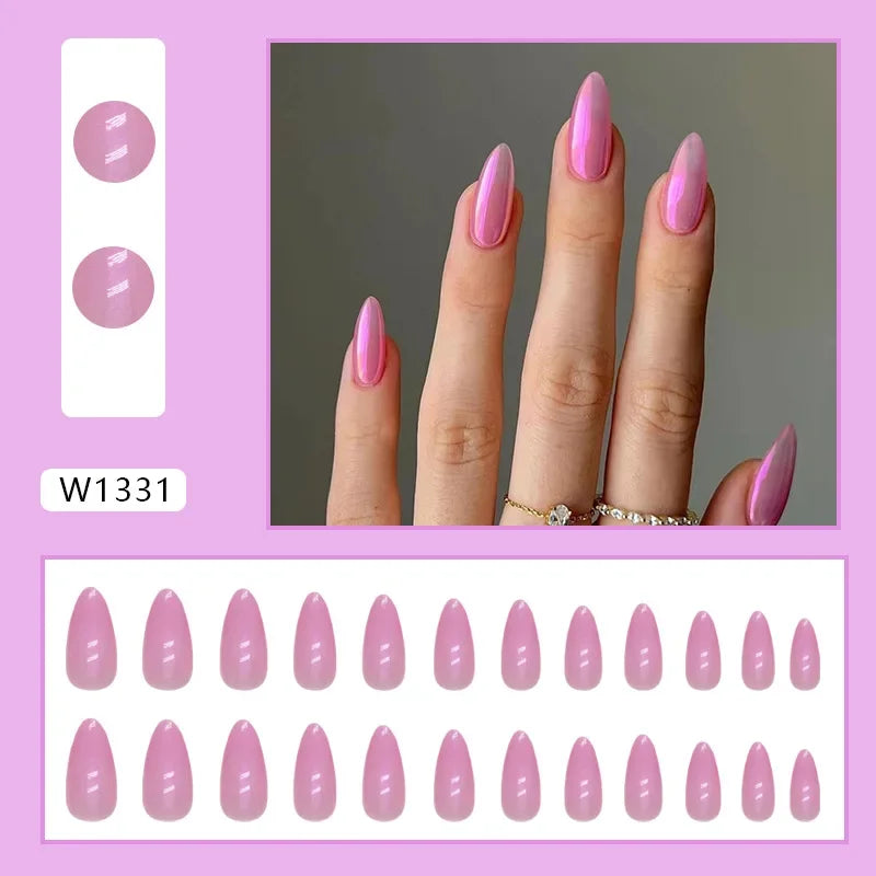 Simple French Wearable False Nails