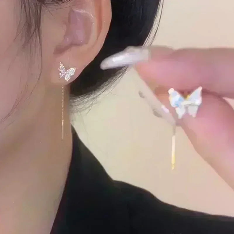Simple Golden Metal Style Matte Hexagon Earrings