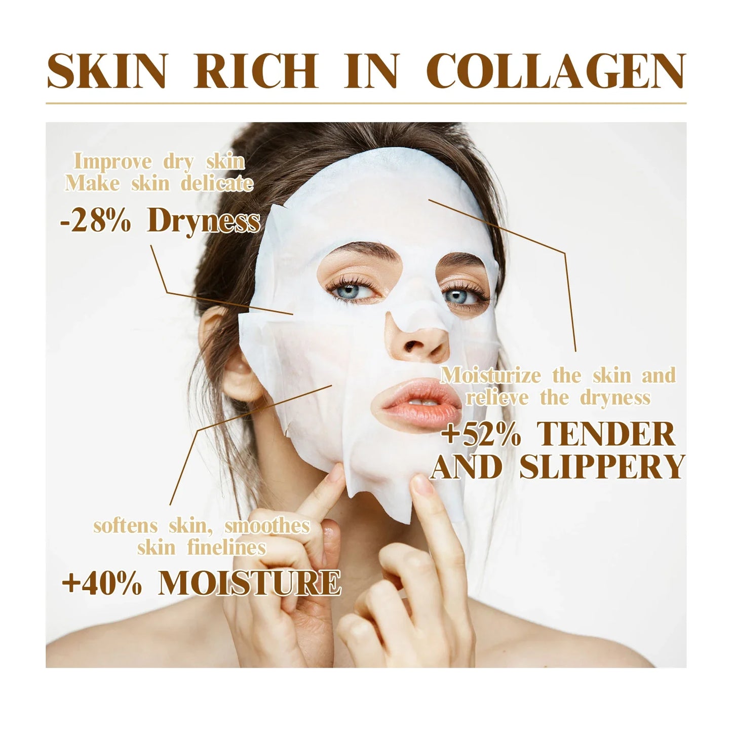 10PCS Collagen Anti Wrinkle Facial Mask Anti Aging