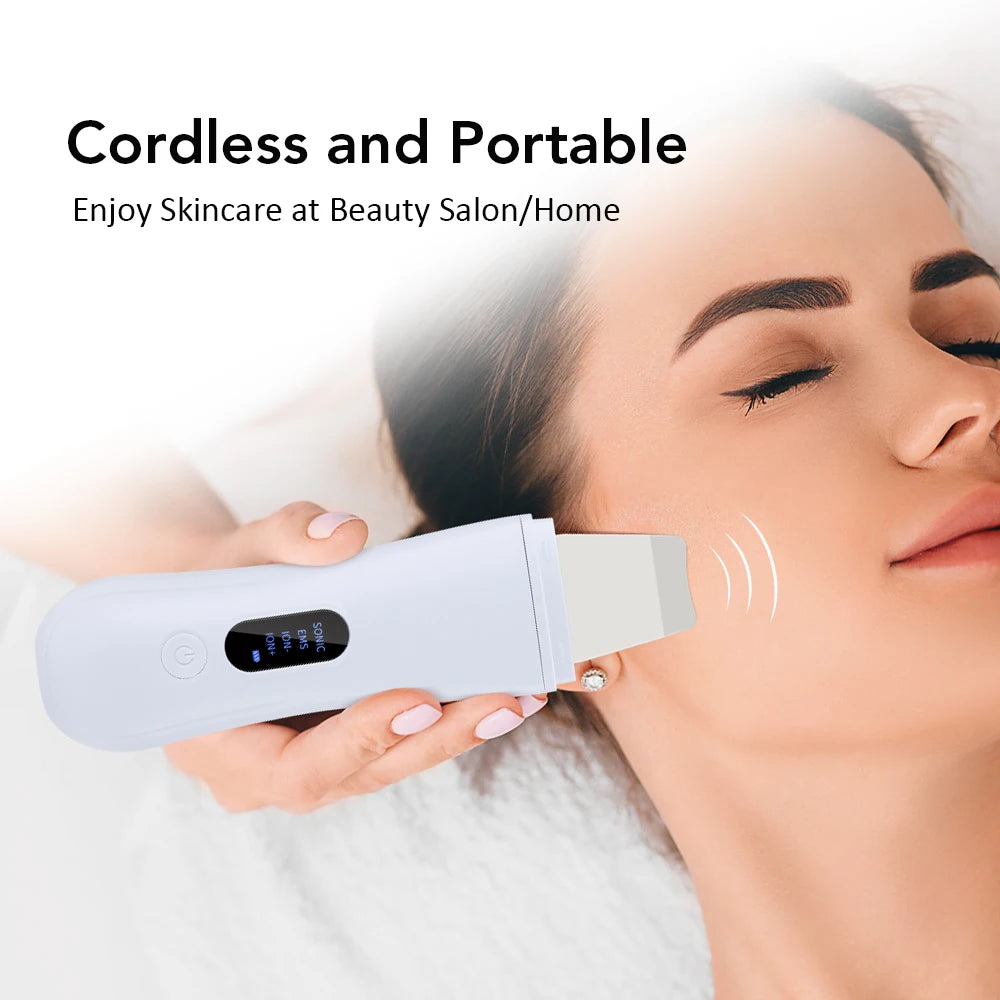 Ultrasonic Skin Scrubber, Skin Spatula Ion Deep Face