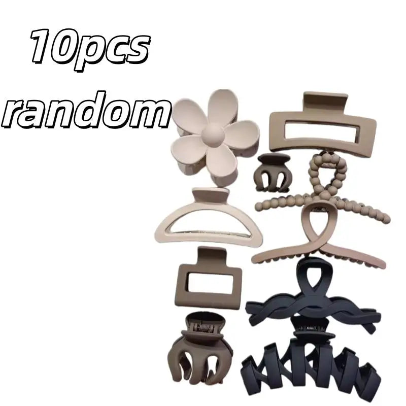 Set of 10 Hair Claw Clips – Versatile for Daily, Party, Beach, Beautiful Gift Friends