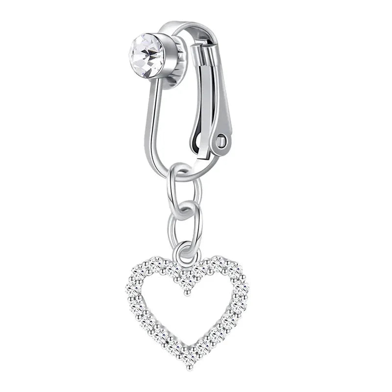 Clip on Belly Button Ring Butterfly