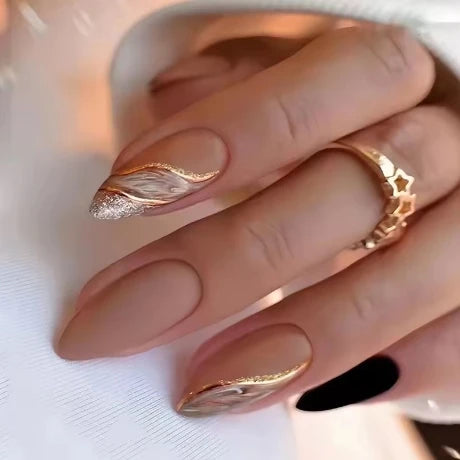 24Pcs Leopard Print Fake Nails Press