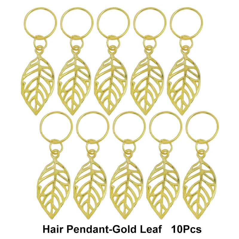 10-50Pcs 10-16mm Hair Rings Metal African Braid Dreadlocks Bead Hair