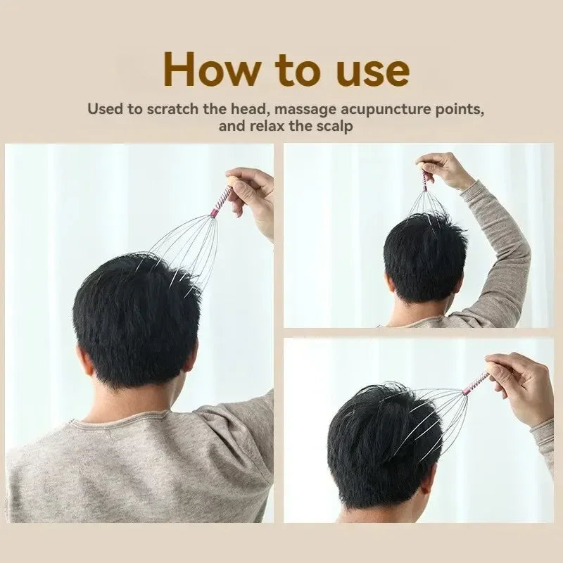 Octopus Head Massager Scratching Scalp Relaxation