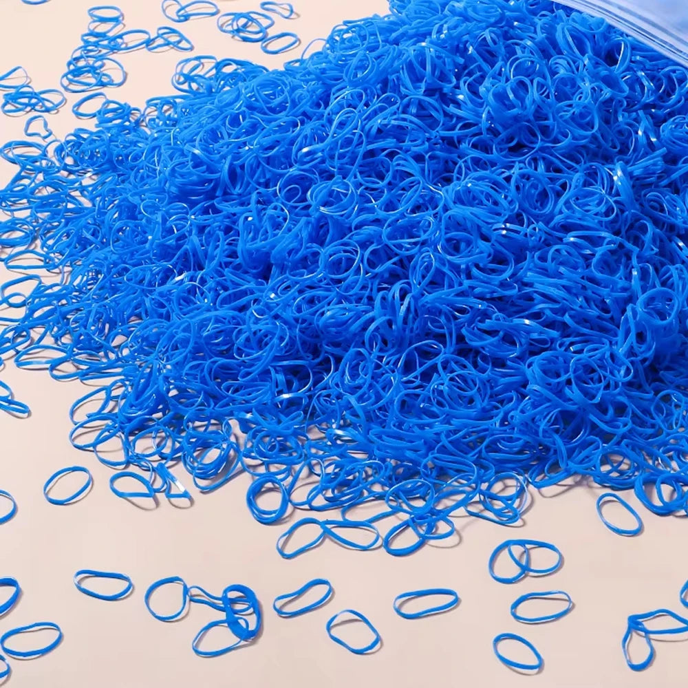 500/1000/2000pcs Girls Colourful Rubber Hair Bands