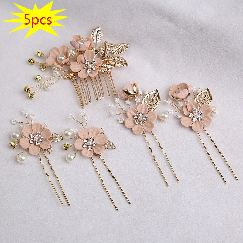 5Pcs/Set Bridal Hair Accessories for Women