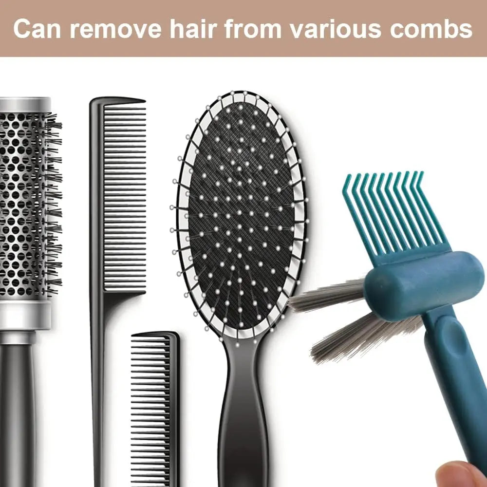 1/2 Pcs Hair Brush Cleaning Tool 2-In-1 Comb Cleaning Brush