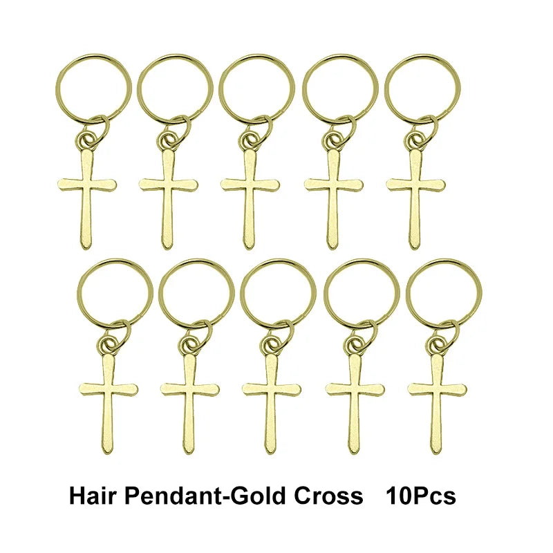 10-50Pcs 10-16mm Hair Rings Metal African Braid Dreadlocks Bead Hair