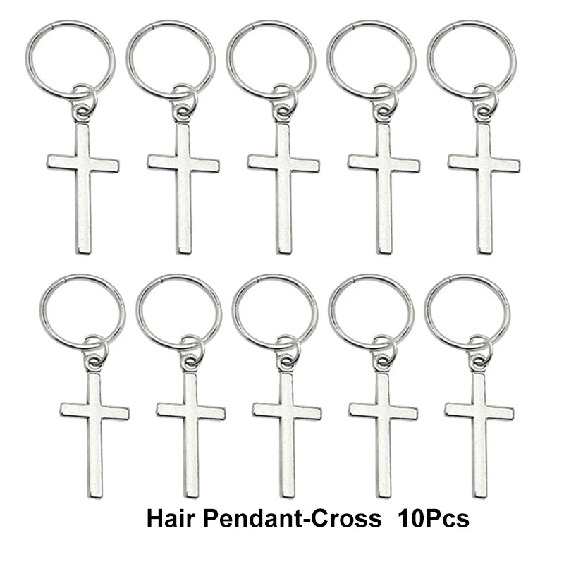 10-50Pcs 10-16mm Hair Rings Metal African Braid Dreadlocks Bead Hair