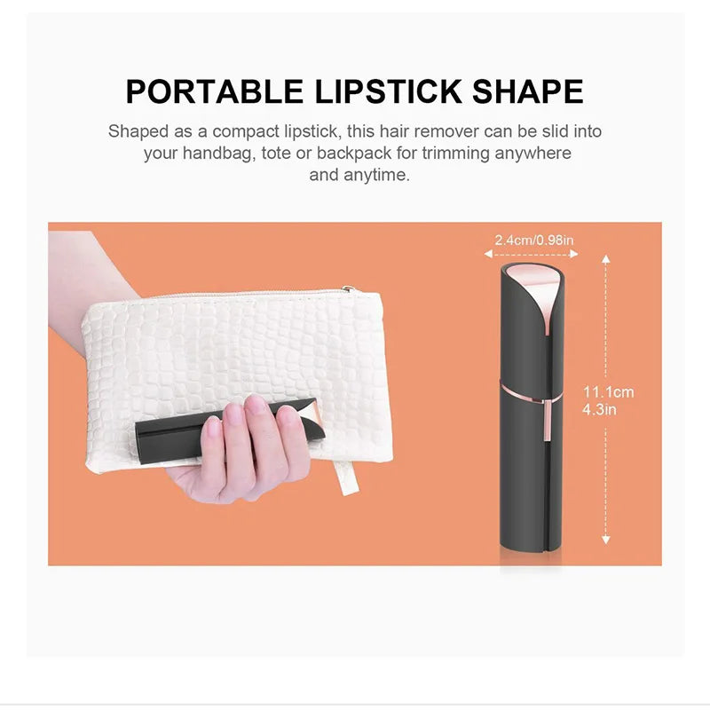 Lipstick Electric Facial Hair Remover – Portable