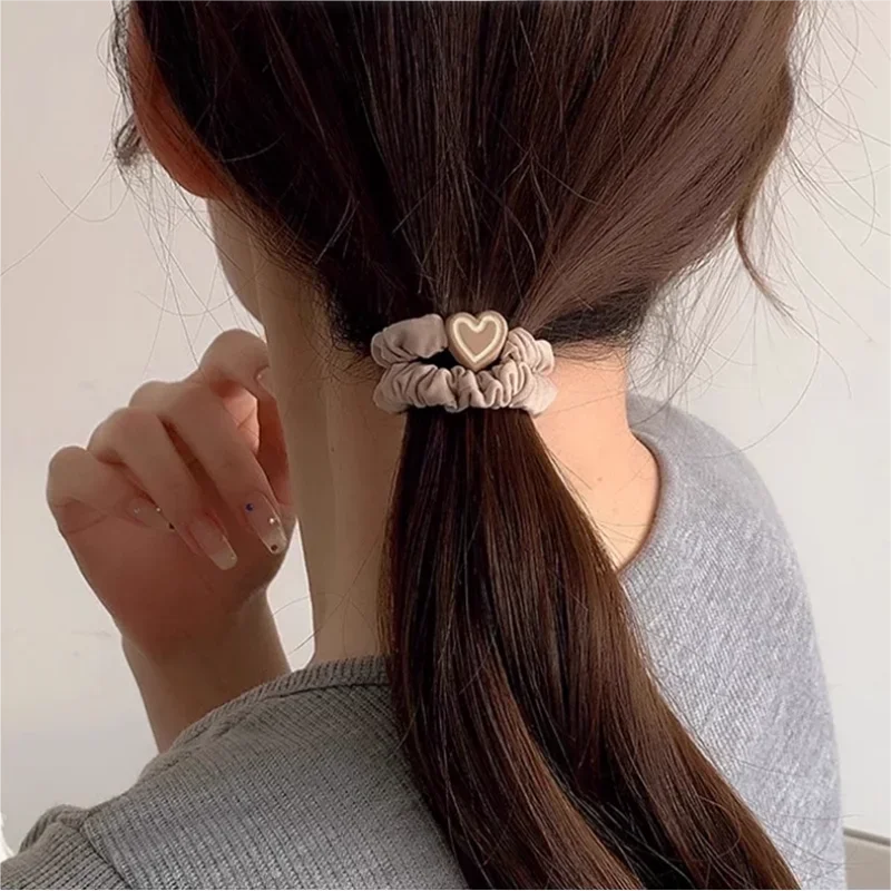 10PCS Headband Leather Band Female High Ponytail Holster