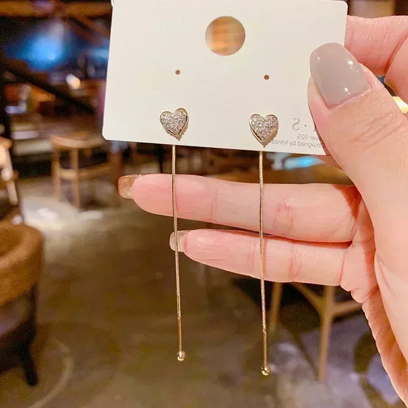 Simple Golden Metal Style Matte Hexagon Earrings