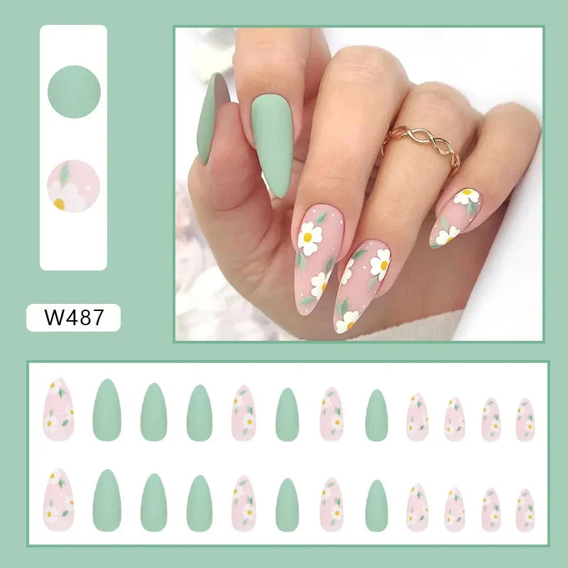 Simple French Wearable False Nails