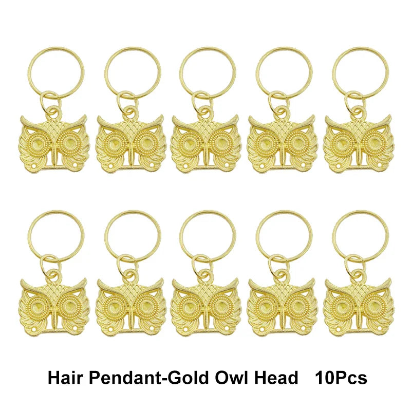 10-50Pcs 10-16mm Hair Rings Metal African Braid Dreadlocks Bead Hair