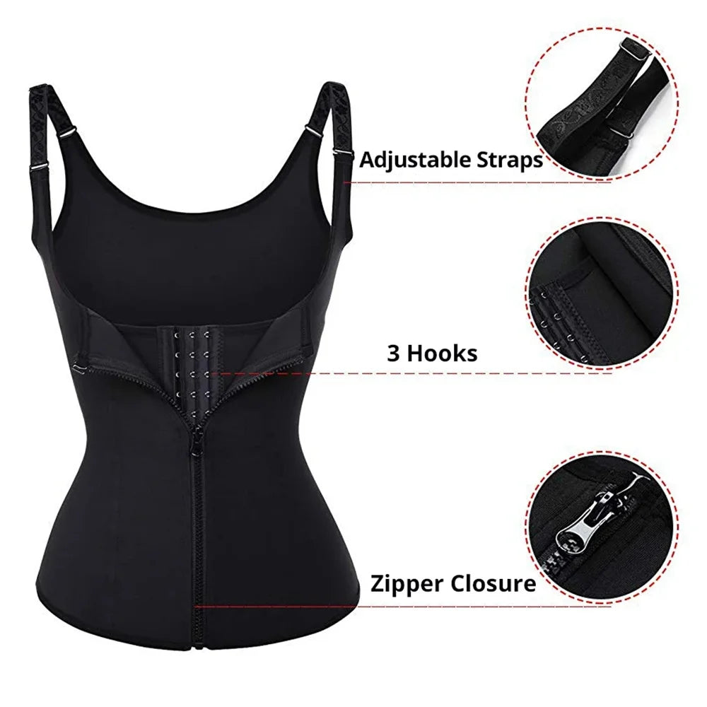 Zipper Waist Trainer Tank Top for Women