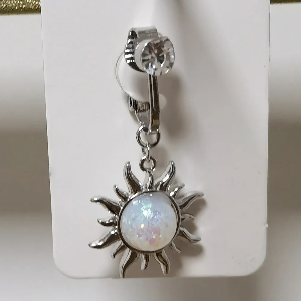 Clip on Belly Button Ring Butterfly
