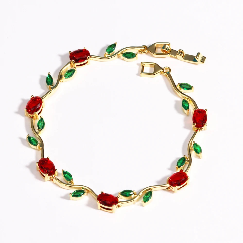 Luxury 16 Colors Sparkling Leaf Cubic Zirconia