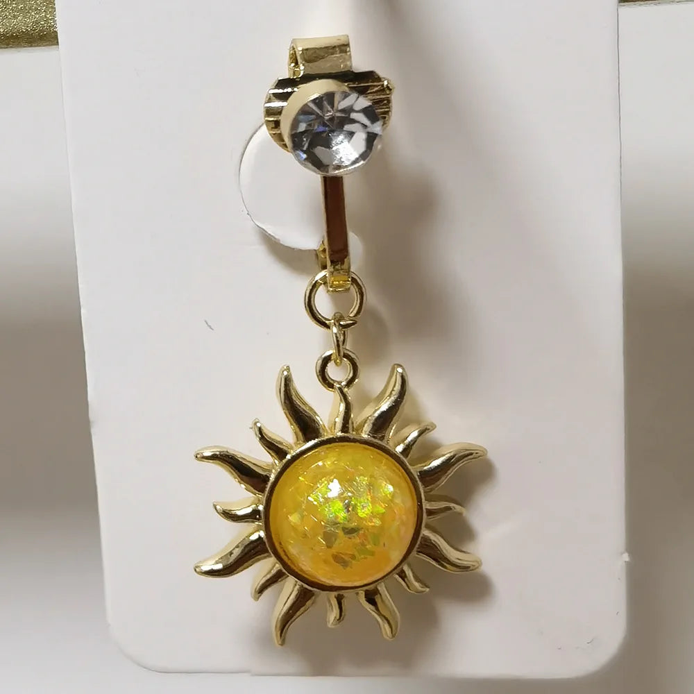 Clip on Belly Button Ring Butterfly