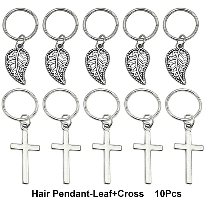 10-50Pcs 10-16mm Hair Rings Metal African Braid Dreadlocks Bead Hair