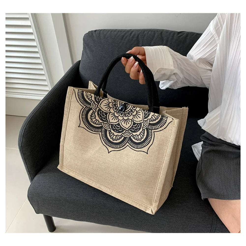 Canvas Handbags For Women Fashion Tote Beach Bags Reusable Shopping Bags