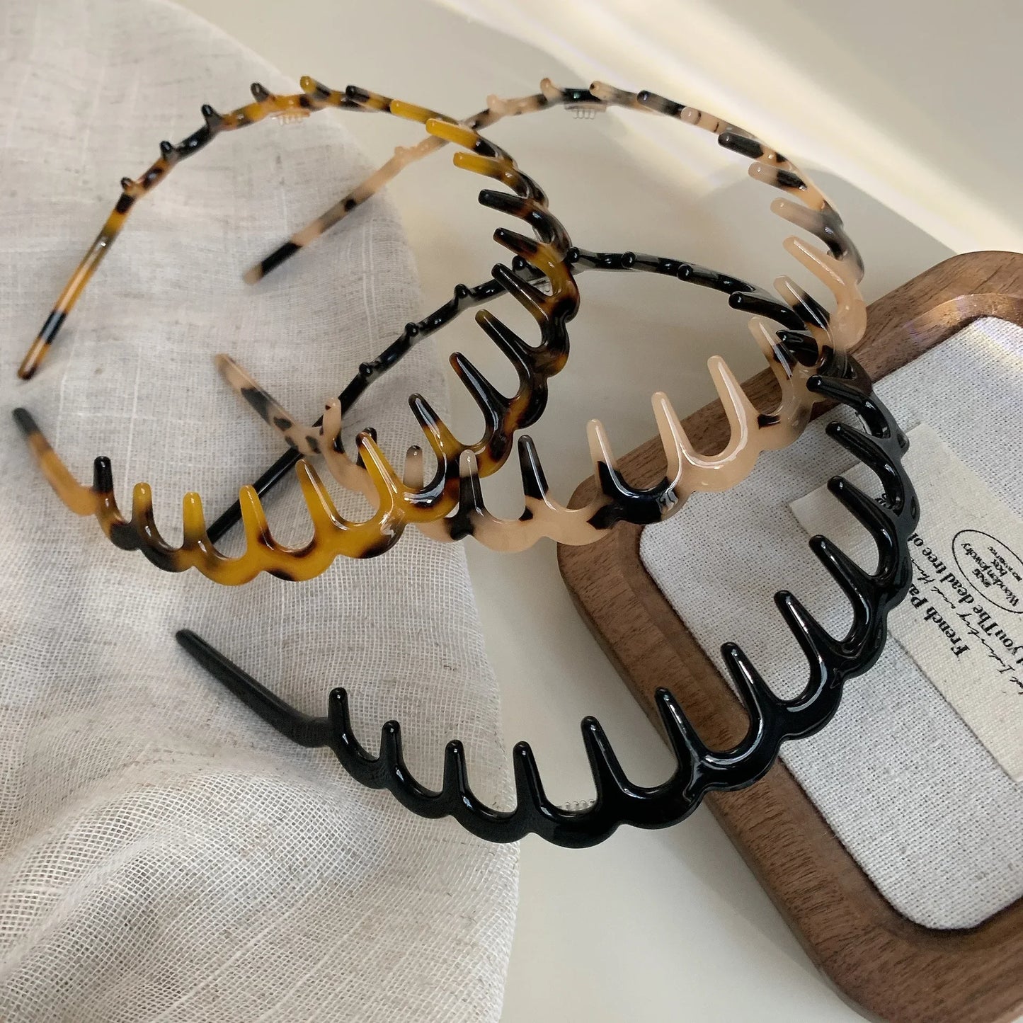 Wave Headbands for Women Fashion Acetate Toothed