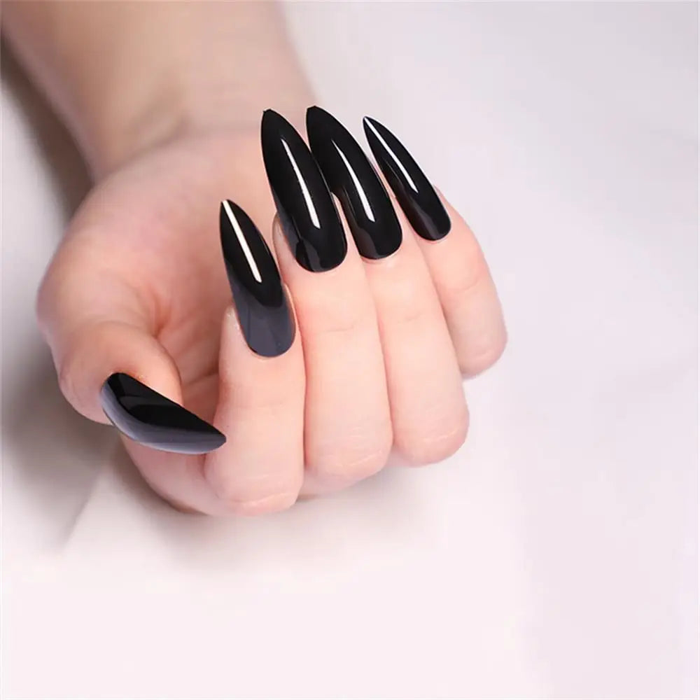 24Pcs Detachable Acrylic False Nails Press On Nails