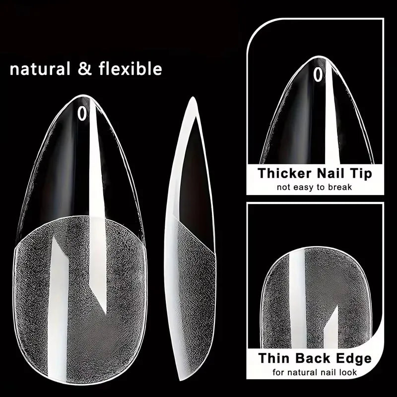 600 Almond-Shaped Nail Tips